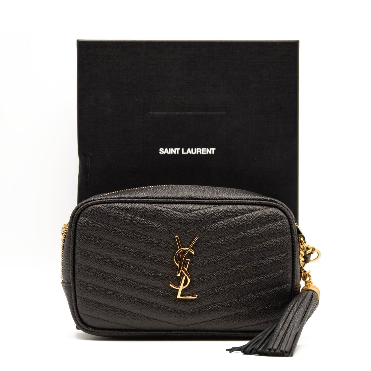 Saint Laurent Mini Lou Quilted Leather Camera Bag