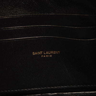 NEW SAINT LAURENT Grain De Poudre Matelasse Monogram Mini Lou Camera Bag Black