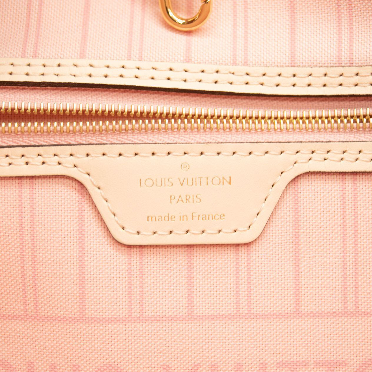 Louis Vuitton Damier Azur Braided Neverfull mm Pink