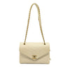 CHANEL Lambskin Chevron Quilted Envelope Flap White