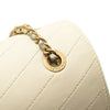 CHANEL Lambskin Chevron Quilted Envelope Flap White