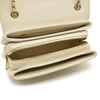 CHANEL Lambskin Chevron Quilted Envelope Flap White