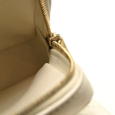 CHANEL Lambskin Chevron Quilted Envelope Flap White