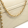 CHANEL Lambskin Chevron Quilted Envelope Flap White