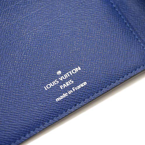 LOUIS VUITTON Blue Monogram Coated Canvas and Taiga Leather