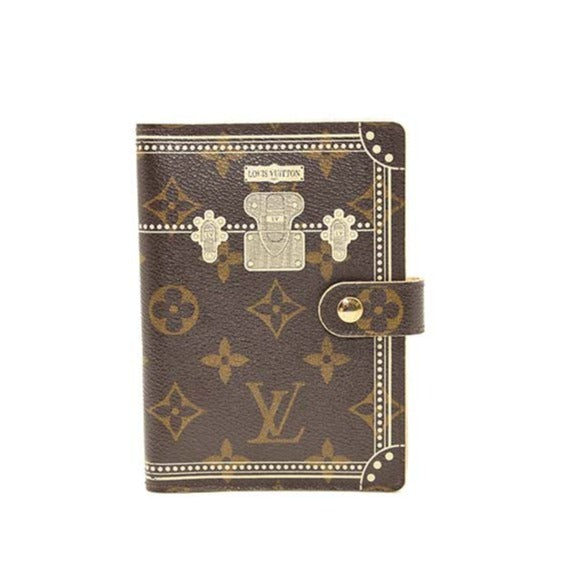 Louis Vuitton Limited Edition Monogram Canvas Inventuer Trunks & Locks  Small Ring Agenda Cover - Yoogi's Closet
