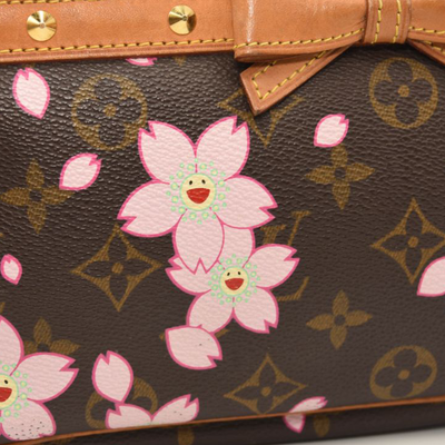 Louis Vuitton Monogram Cherry Blossom Pochette Accessories Brown