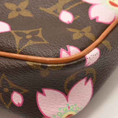 Louis Vuitton Monogram Cherry Blossom Pochette Accessories Brown