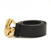 Gucci Calfskin Double G 40mm Belt 95 38 Black Gold