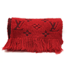 Louis Vuitton Red Logomania Wool Scarf