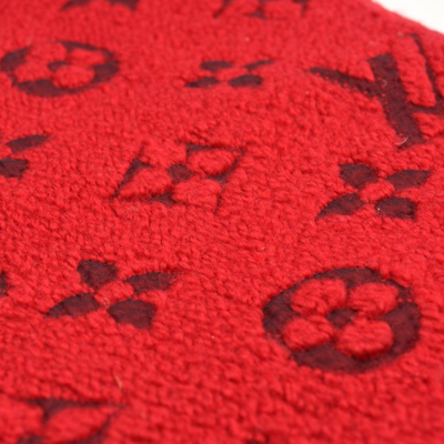 Louis Vuitton Red Logomania Wool Scarf