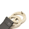 Gucci Calfskin Double G 40mm Belt 95 38 Black Silver