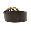 Gucci Grained Double G 40mm Belt 90 36 Brown Gold