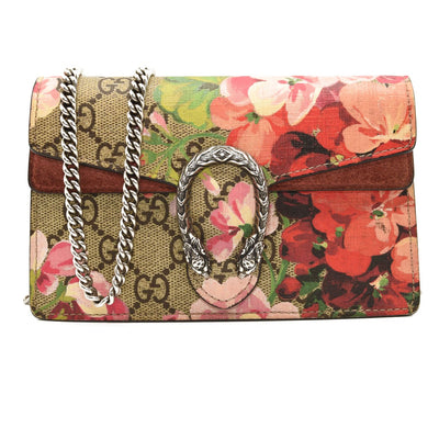 Gucci Super Mini Dionysus Gg Blooms Canvas Shoulder Bag - Beige