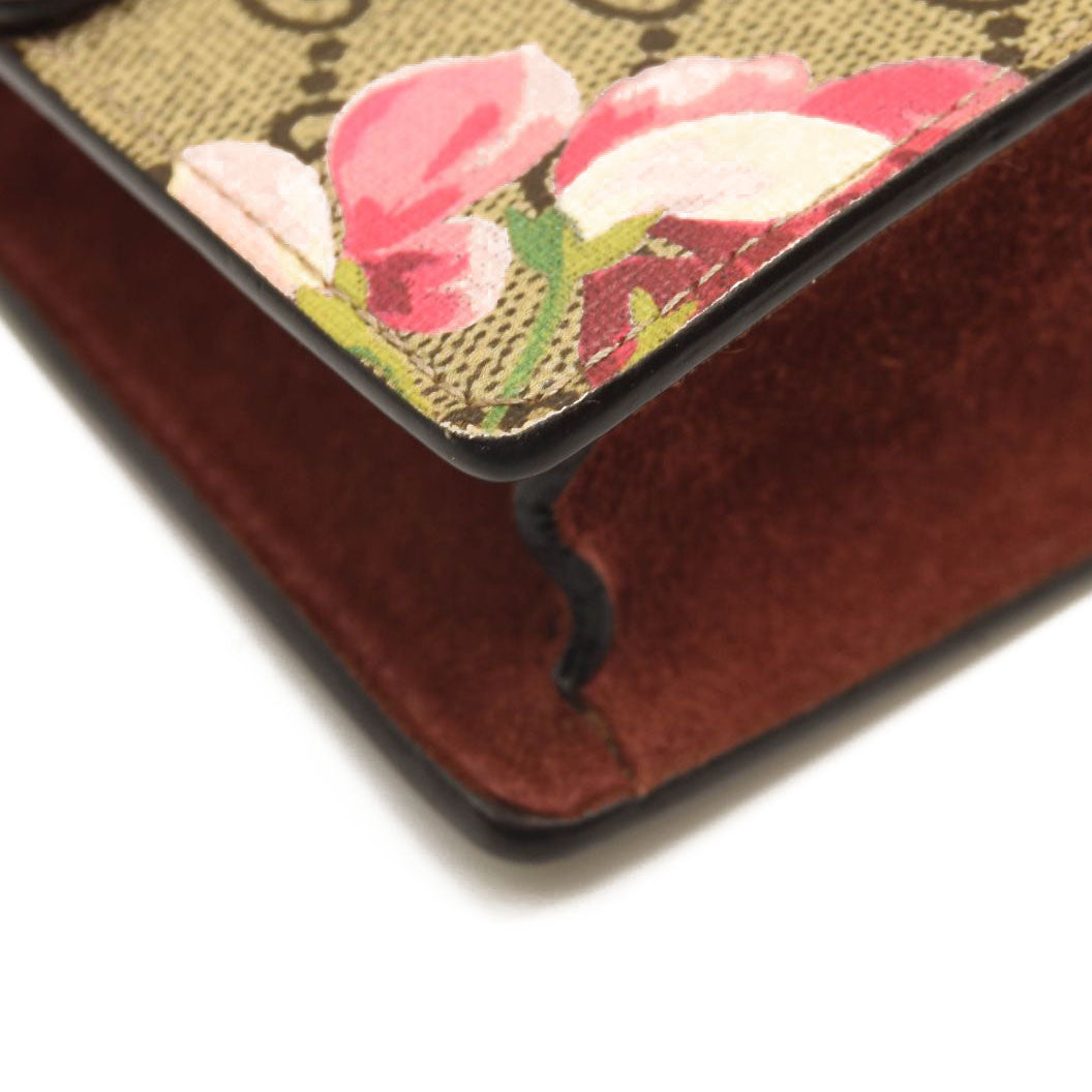 Gucci Dionysus Shoulder Bag GG Supreme Blooms Mini Brown/Antique Rose - US