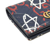 GUCCI Calfskin Matelasse Ghost GG Marmont Card Case Wallet