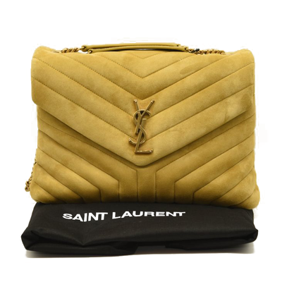 NEW $3400 Saint Laurent Medium Loulou Suede Shoulder Bag YSL