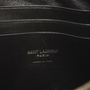 NEW SAINT LAURENT Grain De Poudre Matelasse Monogram Mini Lou Camera Bag Black Silver