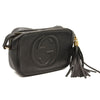 $1490 GUCCI Pebbled Calfskin Small Soho Disco Bag Black