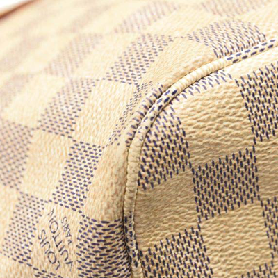 USED Louis Vuitton Neverfull PM Damier Azur White Tote