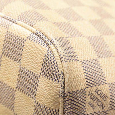 USED Louis Vuitton Neverfull PM Damier Azur White Tote