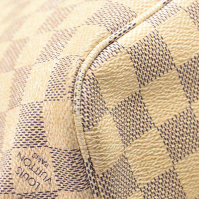 USED Louis Vuitton Neverfull PM Damier Azur White Tote