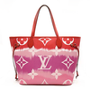 USED Louis Vuitton Monogram Escale Neverfull MM Rouge