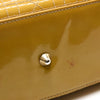 CHRISTIAN DIOR Patent Cannage Large Lady Dior Yellow