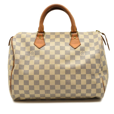 LOUIS VUITTON Louis Vuitton Damier Azur Canvas Speedy 30 Bag