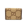 NEW Gucci Monogram Jumbo GG Textured Dollar Calfskin Mini Dionysus Chain Wallet Camel Ebony New Acero