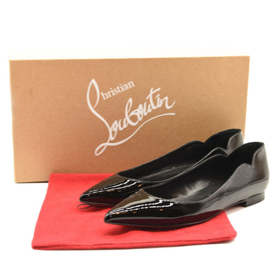 NEW $745 Christian Louboutin Hot Chickita Leather Flats Black EU 36.5