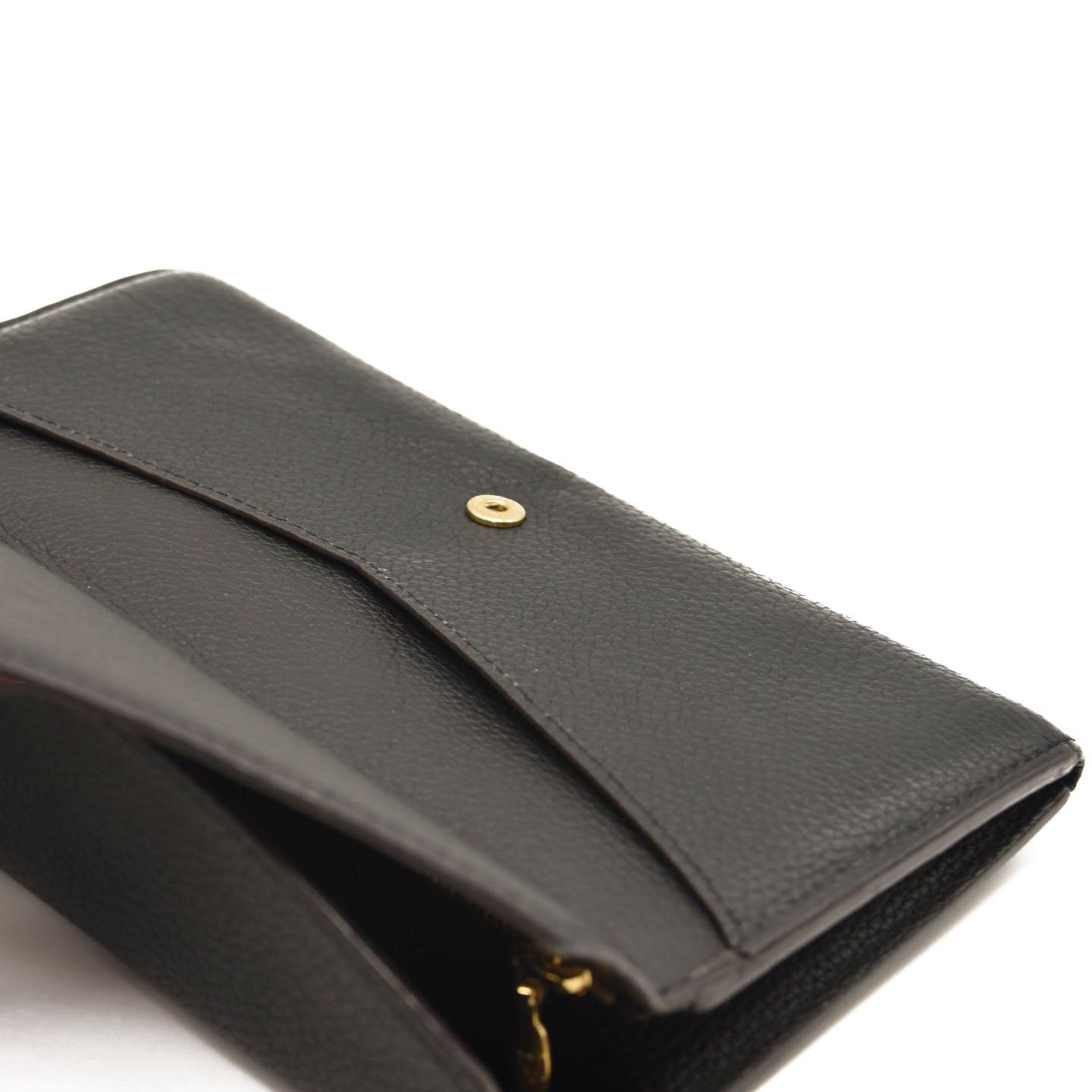 USED $905 LOUIS VUITTON Calfskin Double V Wallet Black - MyDesignerly