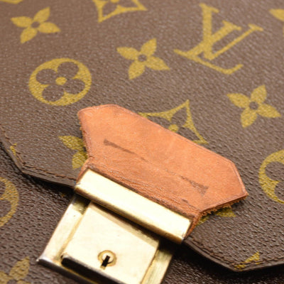 LOUIS VUITTON Monogram Poche Plate Envelope Clutch PM