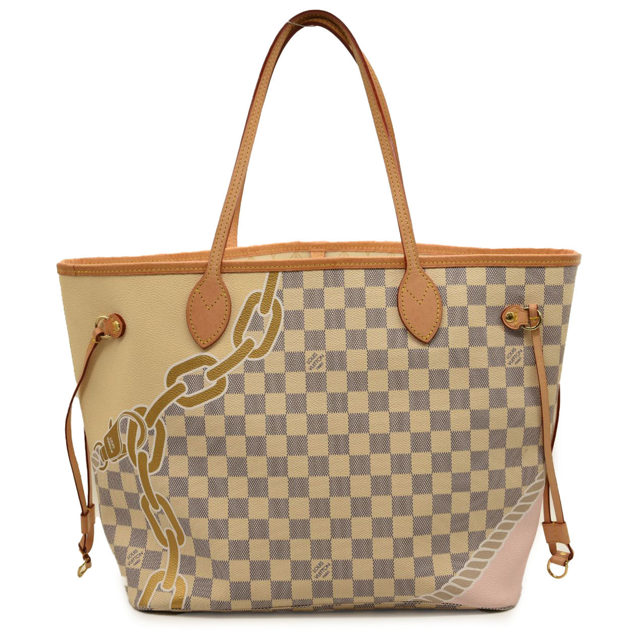 Louis Vuitton Neo Neverfull Damier Azur (Without Pouch) GM Beige Lining in  Canvas/Vachetta with Brass - US