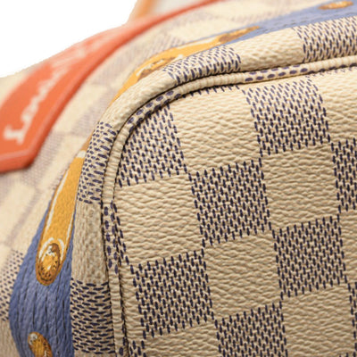 USED LOUIS VUITTON Damier Azur Summer Trunks Neo Neverfull MM