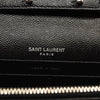 NEW $1790 SAINT LAURENT Grain De Poudre Matelasse Chevron Monogram Chain Wallet Black