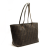 FENDI Zucca Spalmati Roll Tote Brown Coated Canvas