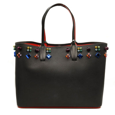 NEW $1990 Christian Louboutin Cabata Empire Spike Leather Tote Bag