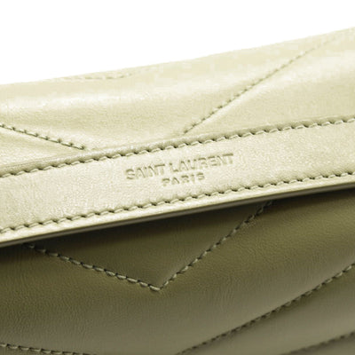 NEW $3200 Saint Laurent Loulou Medium Shoulder Bag Sage Green