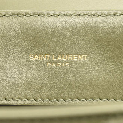 NEW $3200 Saint Laurent Loulou Medium Shoulder Bag Sage Green