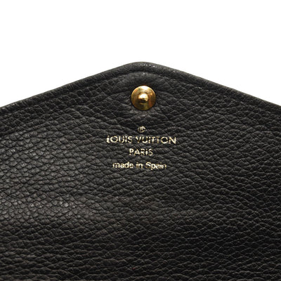 USED $950 LOUIS VUITTON Empreinte Sarah Wallet NM Black