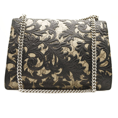 $3290 Gucci Dionysus Shoulder Bag GG Supreme Arabesque Medium Black/Beige