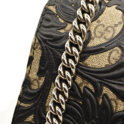 $3290 Gucci Dionysus Shoulder Bag GG Supreme Arabesque Medium Black/Beige