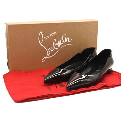 NEW $745 EU 38 CHRISTIAN LOUBOUTIN  Hot Chickita Patent Leather Ballet Flats