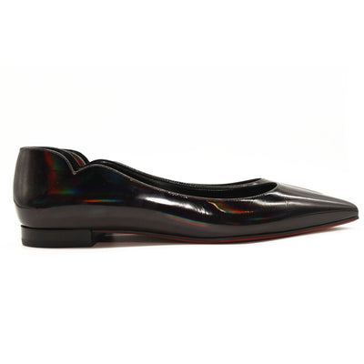 NEW $745 EU 38 CHRISTIAN LOUBOUTIN  Hot Chickita Patent Leather Ballet Flats