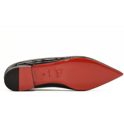 NEW $745 EU 38 CHRISTIAN LOUBOUTIN  Hot Chickita Patent Leather Ballet Flats