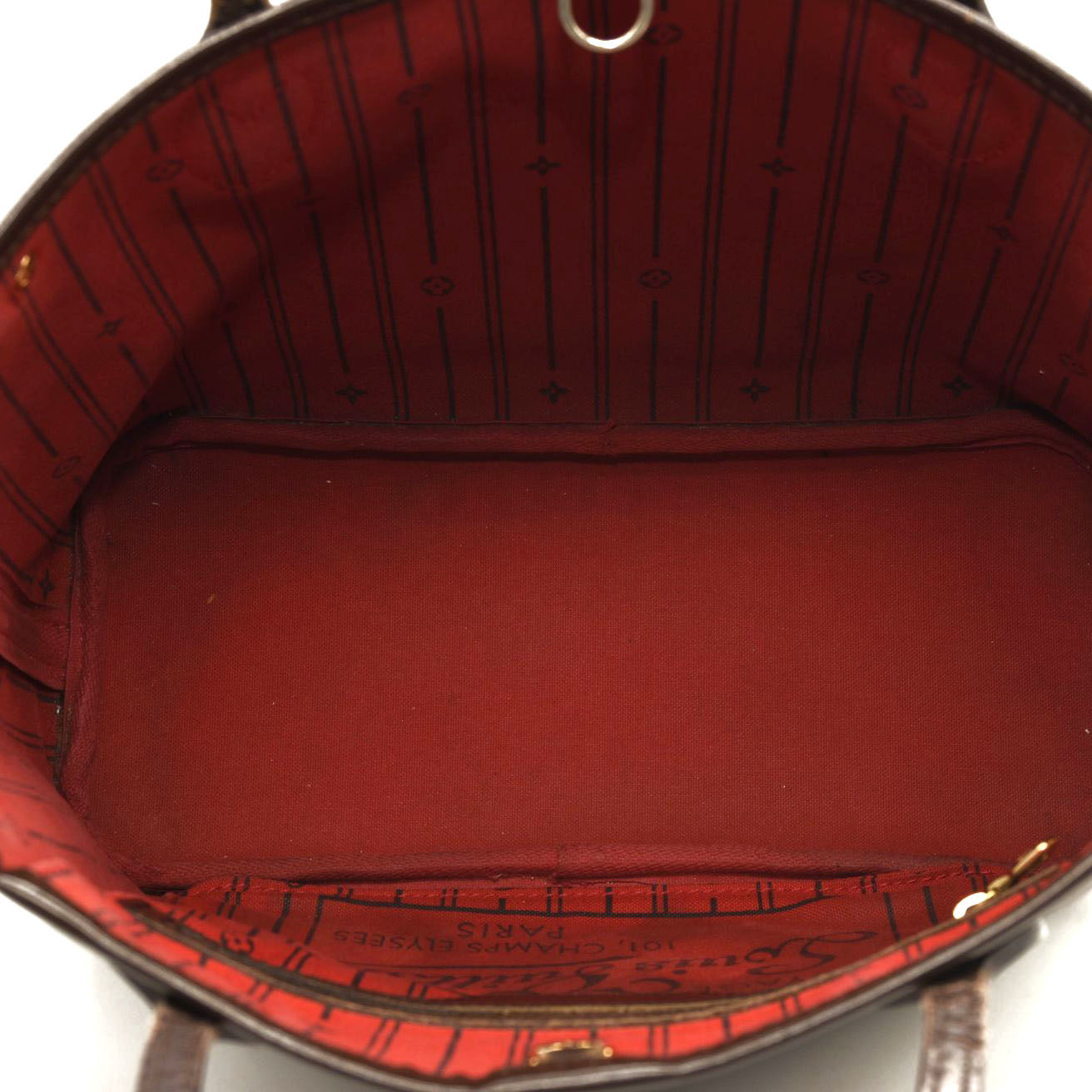 Louis Vuitton, Bags, Louis Vuittondamier Ebeneneverfull Pm With Red  Interior Tote Shoulder Handbag