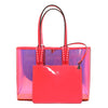 NEW $1790 CHRISTIAN LOUBOUTIN PVC Spikes East West Small Cabata Tote Multicolor