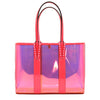 NEW $1790 CHRISTIAN LOUBOUTIN PVC Spikes East West Small Cabata Tote Multicolor