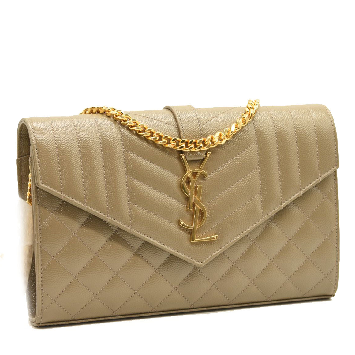 NEW Saint Laurent Monogram Small Envelope Leather Wallet On Chain Mixe -  MyDesignerly